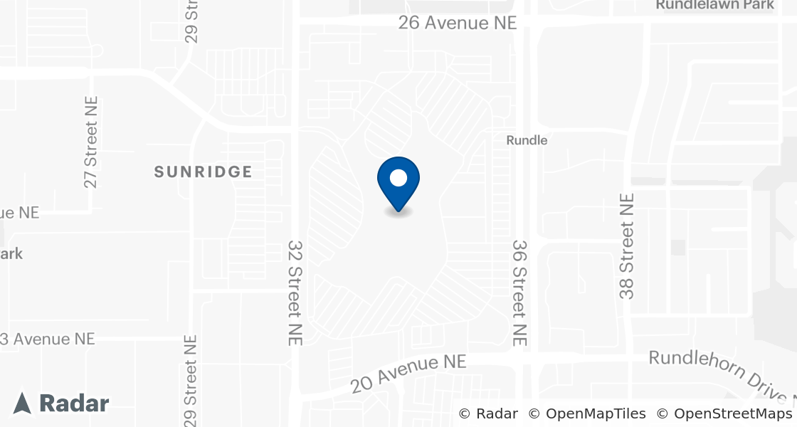 Map of Dairy Queen Location:: 2525 36th St NE, Calgary, AB, T1Y 5T4